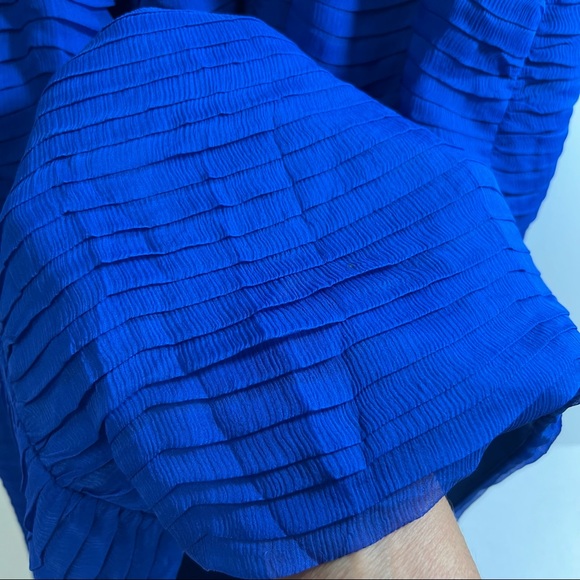 Tadashi Collection Royal Blue Silk Cocktail Dress SZ 12 - Picture 6 of 14